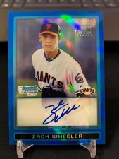 2009 Bowman Chrome Zack Wheeler #BDPP86 Blue Refractor 107/150 Auto Autograph