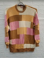 Used Shoe Me Your Mumu Ember Tunic Sweater Patchwork Knit Multicolor Size L