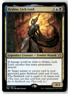 Dralnu, Lich Lord 251 Rare Time Spiral: Remastered Magic: The Gathering NM