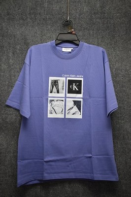 Calvin Klein Jeans Men's slim fit Purple Logo T Shirt size XL