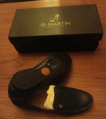 Mocassins cuir bleu marine NEUFS JB Martin Festa Chaussures Femme 37 - Photo 1/4