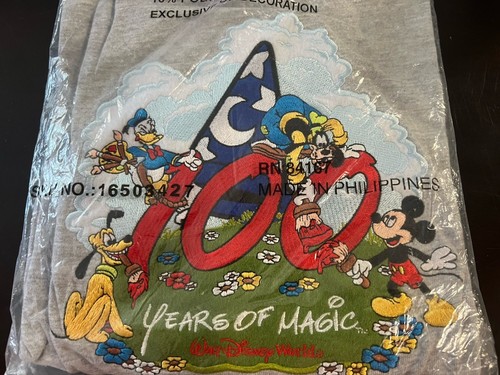 Maglietta Walt Disney World ricamata 100 anni di magia adulto grande nuova - Foto 2 di 4