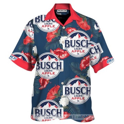 Busch Light Beer Red Apple Hawaiian Shirts