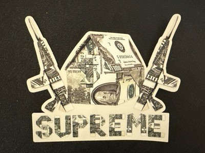 Supreme Origami Money Trap House Benjamin Sticker SS26