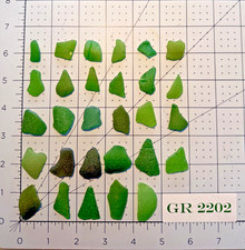 GR 2202 Genuine Surf-Tumbled Sea Glass Frosted Green Ideal for Crafting Col