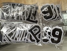 72 Pcs 1.93 BLACK Embroidered Patches Iron On Letters and Numbers Patches