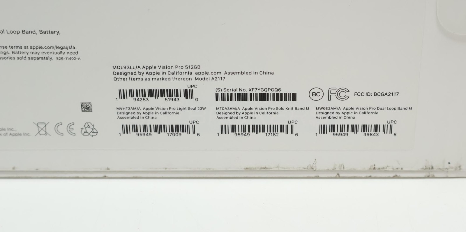 Apple Vision Pro Headset 512GB Spatial Computer (1st Generation) MQL93LL/A Used