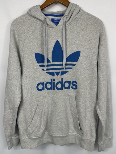 Adidas Men's MEDIUM Gray with Blue Retro Adidas Logo