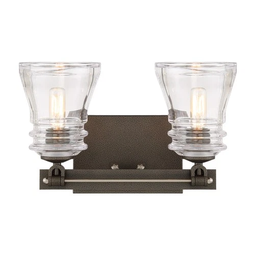 Minka Lavery 2732 Graham Avenue 2 Light 14"W Bathroom Vanity - Smoked Iron / - Picture 4 of 4
