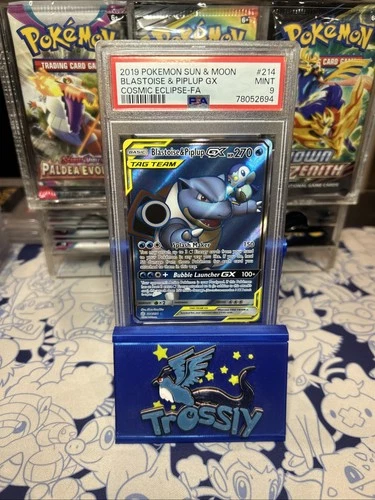 Blastoise & Piplup GX (Full Art) 214/236 Sm-Cosmic Eclipse Holo PSA 9