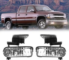 Fog Lights Compatible With 1999-2002 Chevy Silverado 1500 25002001 Halogen