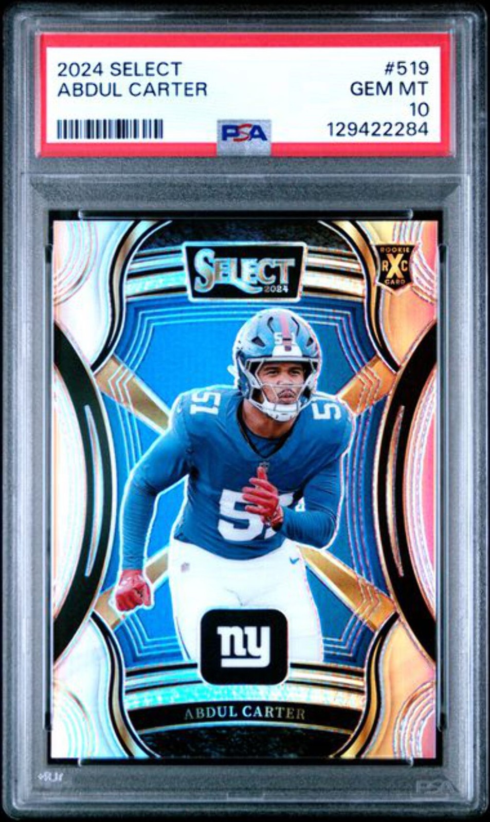 Graded 2024 Panini Select XRC Abdul Carter #519 Rookie RC Football Card PSA 10