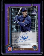 2025 Topps Pro Debut #PD-43 Cole Mathis Base Autographs Purple Foil #/299