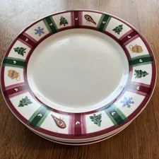 SET OF 4 - PFALTZGRAFF - SNOW BEAR HOLIDAY CHRISTMAS - 11" DINNER PLATES