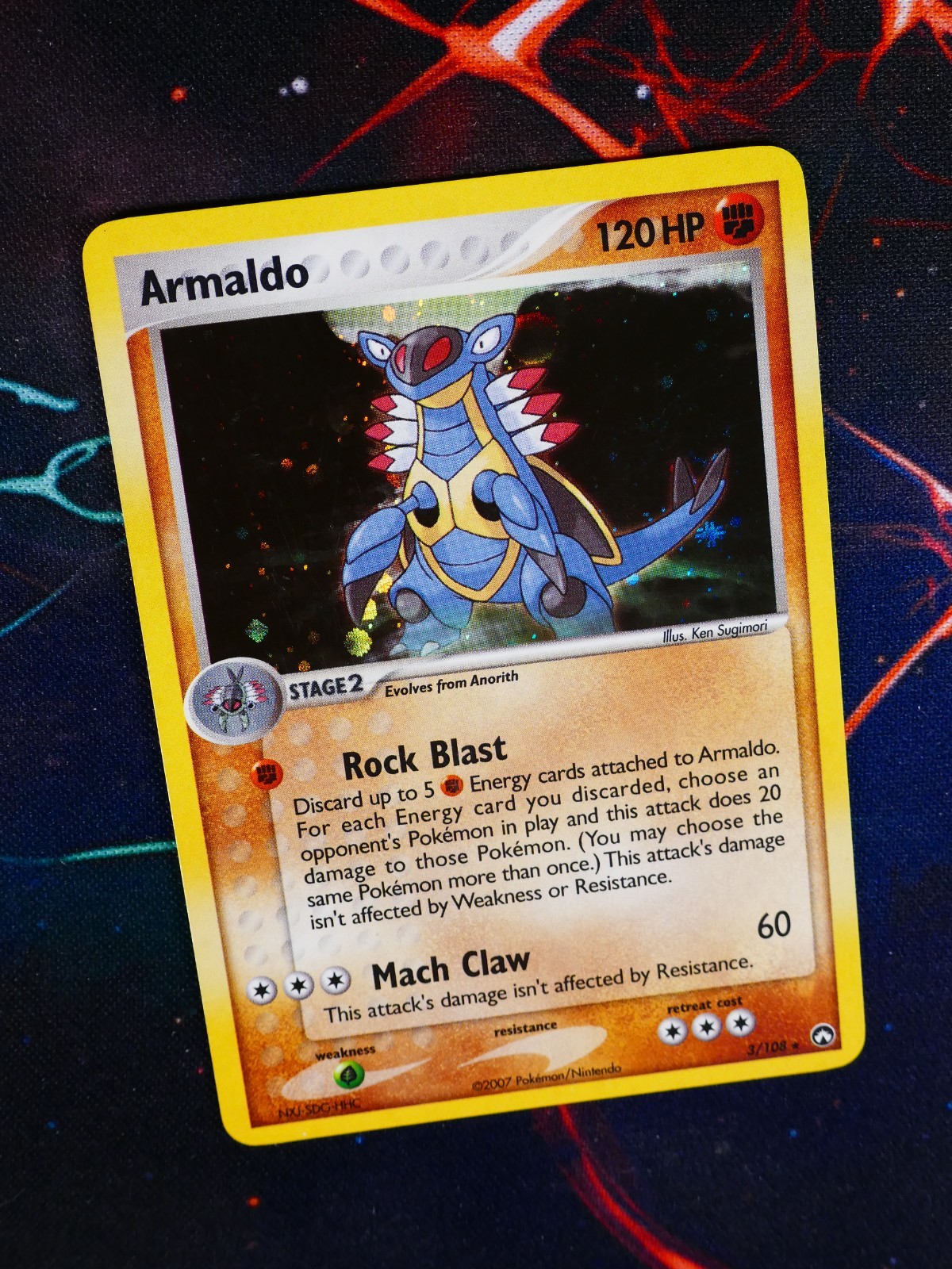 MP Pokemon ARMALDO Card EX POWER KEEPERS Set #3/108 Holo Foil Rare#2