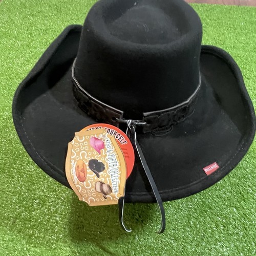 Bullhide Kids Cowboy Hat Youth LG Lone Star Western Black Felt - Picture 3 of 4