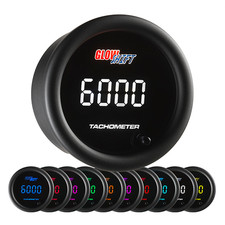 Slightly Used Glowshift 10 Color Digital Tachometer Gauge 52mm