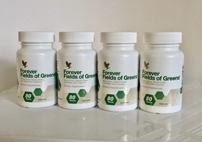 4 Bottles Forever FIELDS of GREENS - Green Food, Helps Digestion FREE SHIPPING