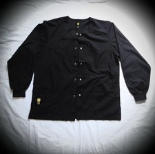 Wonderwink Brand Women's Black Stylish Scrub Lab Jacket- Size M Style 8006