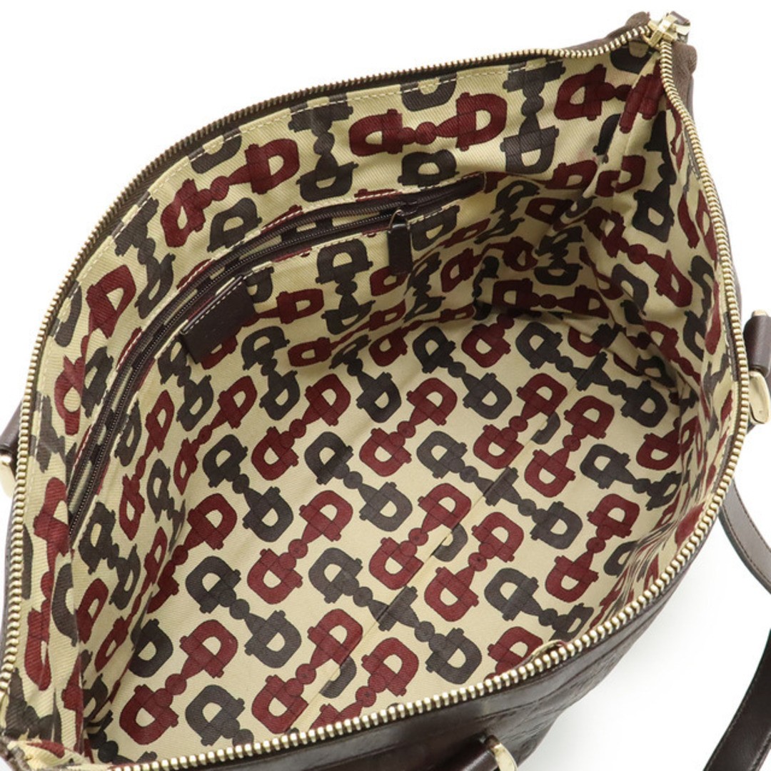 GUCCI Guccisima Leather Tote Bag Dark Brown AB Used 31-36cm thumbnail 6