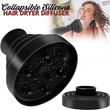 Universal Collapsible Silicone Hair Blow Dryer Diffuser Attachment for Travel