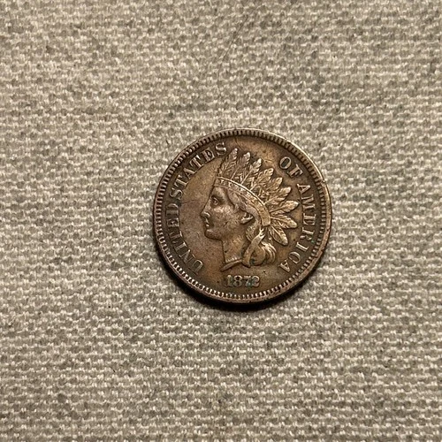 1872 Indian Head Cent Penny, Scarce VF Details Better Date