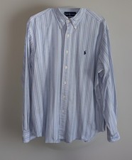 Ralph Lauren Polo Mens Button Down Shirt Sz XL Classic Fit Long Sleeve Blue...