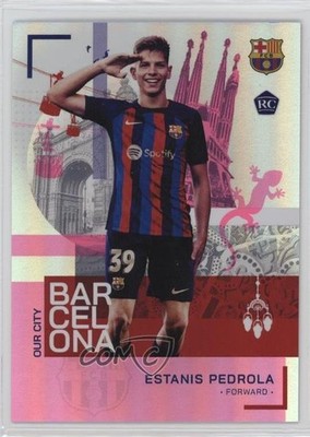 2022 Topps FC Barcelona Team Set Our City Pink Foil 3/99 Estanis Pedrola #26 n0c