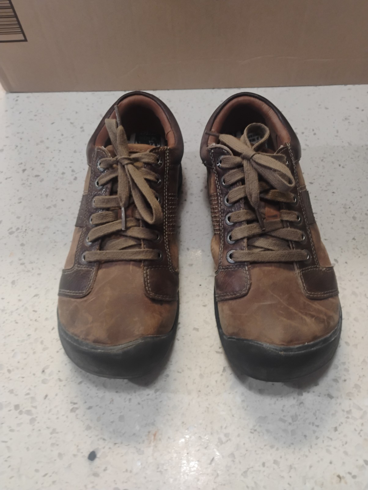 KEEN AUSTIN Oxford 1007722 Uomo TG 9 Pelle Marrone Portland Classic