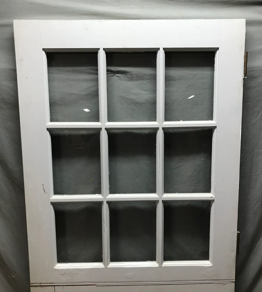 Puerta holandesa antigua de colección de madera maciza en mal estado 9 Lite 36x79 elegante antigua 1522-25B Foto 2 de 4