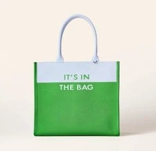 Kate Spade New York x Target Color Block Knit Tote Bag Green/Blue Roomy Sold Out