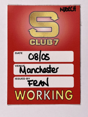S Club 7 Pass Original Working Personal Manchester 8th Mai 2014