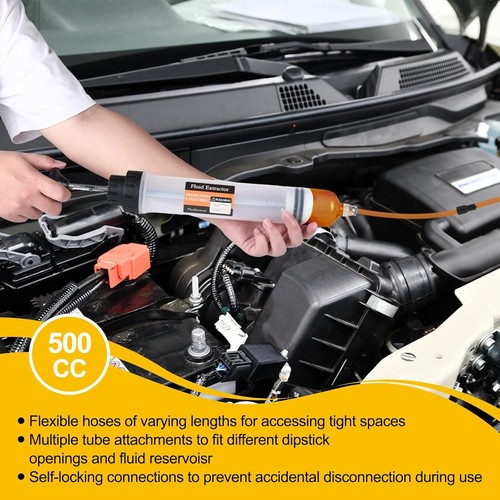 Nedsewor 500CC Automotive Fluid Extractor with 39'' Long Hose & 500CC, white - Photo 8/8