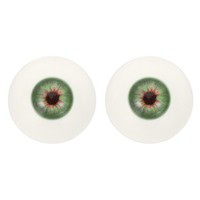 32Mm Puppenaugen,1 Paar Realistische Acrylaugen,Rot Und GrüN