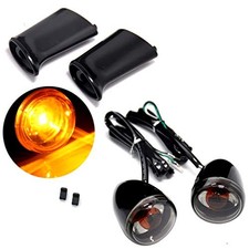 Black Bullet Turn Signals Bracket for Harley Dyna Softail Fatboy Sportster FXDB