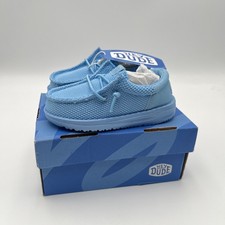 Hey Dude Toddler Blue C7 Wally Shoes Lightweight Breathable Slip On Sneakers NEW
