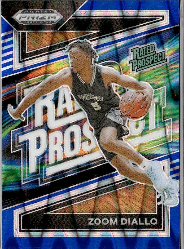 2024 Panini Prizm Draft Picks Zoom Diallo #1 Blue Prizm /149 RC Rated Prospect