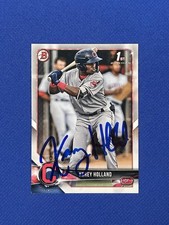 KOREY HOLLAND SIGNED 2018 BOWMAN DRAFT #BD89 rookie AUTO autograph rc