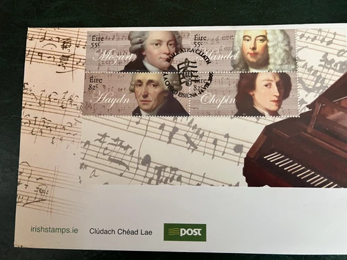 Ireland 2009 #1847-1850,1850b Composers - 2 FDCs