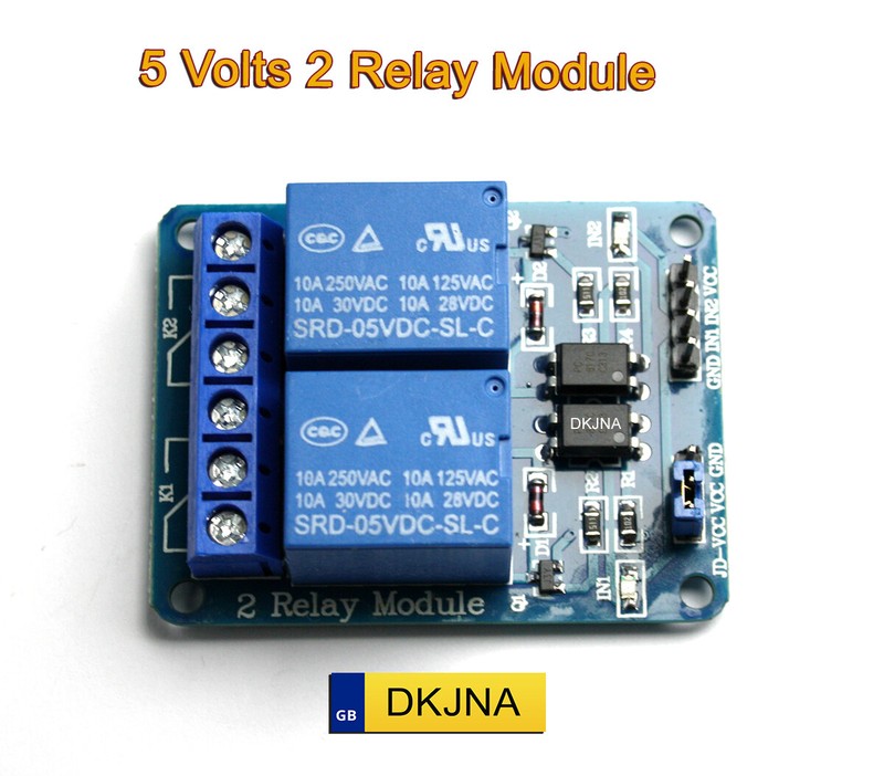 2-Channel 5V Relay Module 10A Optocoupler  Arduino  Raspberry Pi ESP8266 ESP32