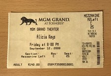 2008 ALICIA KEYS MGM GRAND FOXWOODS CASINO CONCERT TICKET STUB C25