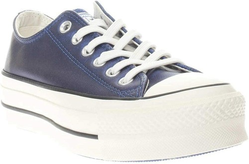 CONVERSE Chuck Taylor All Star Lift Ox Sneakers Blue / Egret / Black New - Picture 3 of 7