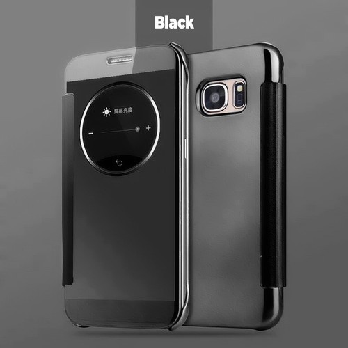 Case For Samsung S9 S8 S7 S6 Edge A3 A5 A7 A8 Smart View Mirror Flip Stand Cover - Picture 26 of 30