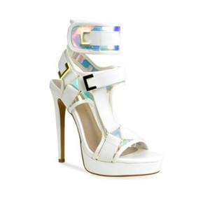 iridescent platform heels