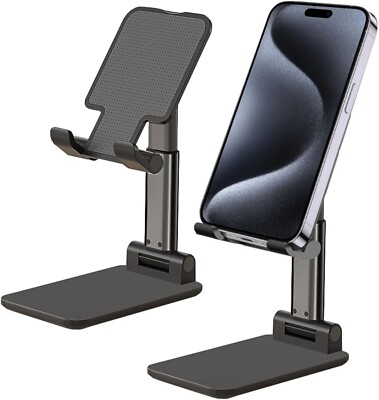 Handy Ständer Halterung für Honor Magic7 Lite Tisch Halter klappbar C1 SCHWARZ
