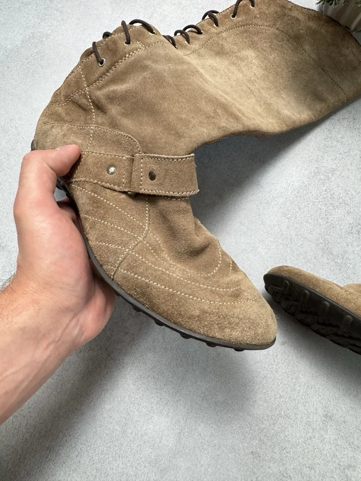 Bota de mujer vintage Y2K Geox Racing Avant Garde beige talla 40 EE. UU. 10 Foto 4 de 4