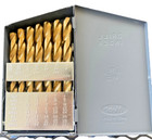 Huot Case Titanium Coated M2 Hss Steel Cutting Jobber Drill Set