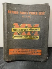 MINNEAPOLIS Moline Vintage 50’s Hard Cover 3 Ring Service Binder NO #P-46