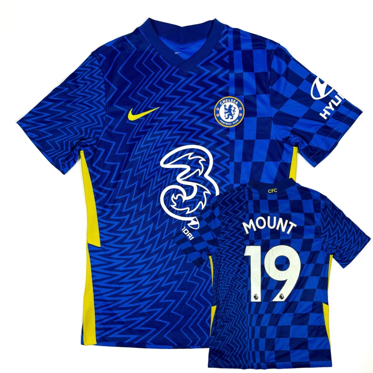 CHELSEA FC 2020 2021 NIKE #19 MOUNT HOME FOOTBALL JERSEY SIZE M