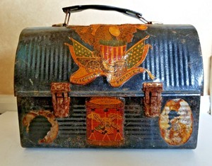 metal lunch box with thermos